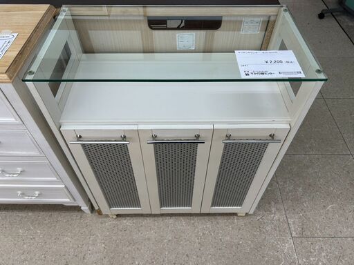 ★ジモティ割あり★  キッチンカウンター　ダストBOX付 白 H84.6×D36×W70.5 クリーニング済み TJ9784