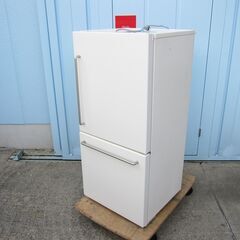 【8/15まで】無印良品 冷蔵庫 2ドア MJ-R16B-1 2018年 無印、1人暮らし向けの2ドア冷蔵庫。天面に幅広オーブンも置ける