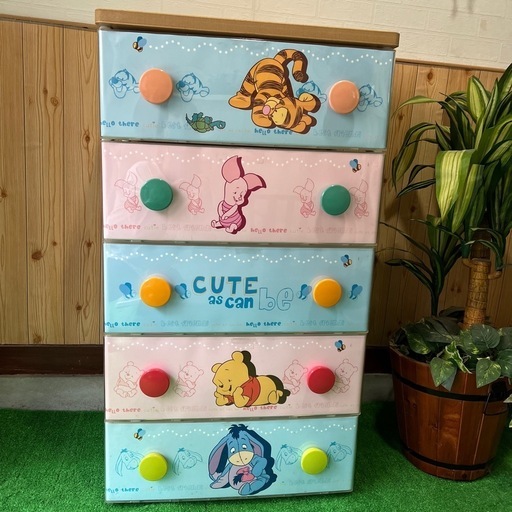【お譲り先が決まりました】プーさん⭐︎タンス⭐︎5段