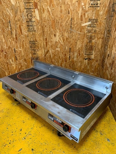 a(6802) マルゼン IHクリーンコンロ 3連 MIHX-555C W1200D600H150 3相200V 卓上IHコンロ 業務