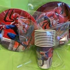 スパイダーマン 紙皿紙コップの画像