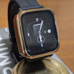 【美品！最安値！】 Garmin Venu sq2 music スマートウォッチ バンド＋カバー付の画像
