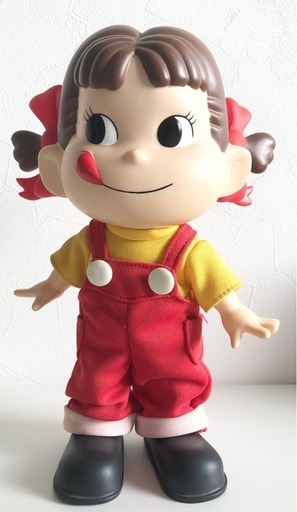 【中古品】不二家 ペコちゃん人形 非売品 ソフビ フィギュア 26cm アンティーク レトロ おもちゃ
