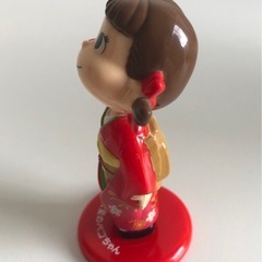 【中古品】不二家 ミニチュア ペコちゃん人形 首ふり 着物 フィギュア 当時モノ　の画像