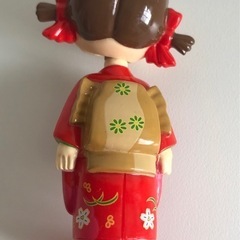 【中古品】不二家 ミニチュア ペコちゃん人形 首ふり 着物 フィギュア 当時モノ　の画像