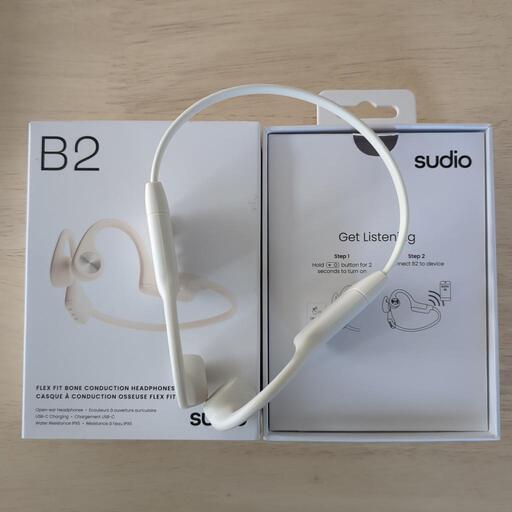 お値下げ⭐️sudio B2 ホワイト 骨伝導イヤホン