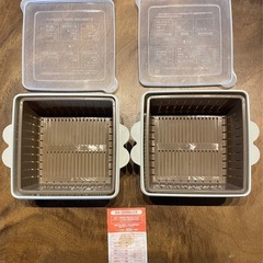 保温容器と電子レンジ調理鍋　レンジ調理器具まとめて　レンジ調理器具　電子レンジ調理道具の画像