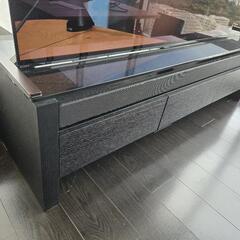 ガラス天板付きテレビ台（3引き出し付き）