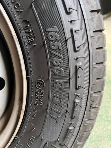 165/80R13 タイヤホイールセット　バリ山