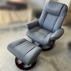パーソナルチェア キャノン  タマリビング オットマン付き グレ...