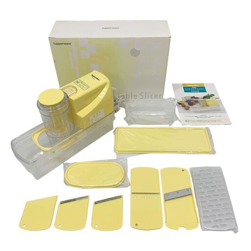 24C735_ジ3【美品】Tupperware タッパーウェア 電動ベジタブルスライサー IFP-TW45 調理家電 キッチン家電 現状品 中古