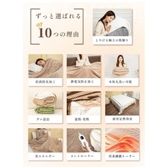 新品 電気毛布 掛け敷き兼用 ブランケット 120×60cm 炭素繊維ヒーター 両用 フランネル 自動電源オフ ダニ退治の画像