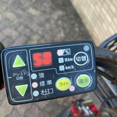 【後輪要修理】ヤマハ　電動アシスト自転車　パスバビー　20インチ　リアチャイルドシート付の画像