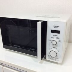 （12/9受渡済）JT9834【HITACHI/日立 電子レンジ】美品 2019年製 HMR-BK220-Z5 家電 キッチン ターンテーブル 横開き 50ヘルツ専用