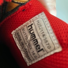 【美品】hummel［ヒュンメル］キッズシューズ②18cmの画像