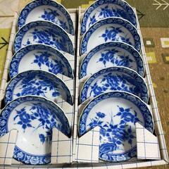 新品 高級陶器 青色花柄陶器皿セット 10枚 小皿