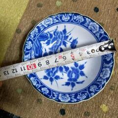新品 高級陶器 青色花柄陶器皿セット 10枚 小皿の画像