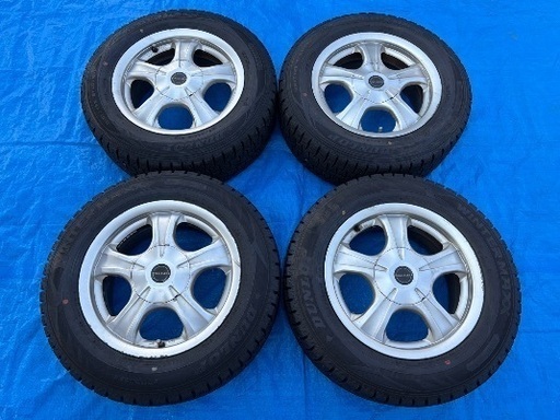 早割(11月24日まで) 195/65R15 プリウスなど 2019年製 スタッドレスタイヤ＋アルミホイール4本セット DUNLOP WINTER MAXX 01 02 15×6.5JJ 5H/100 4H/100 4H/114.3 +48 テーパーナット