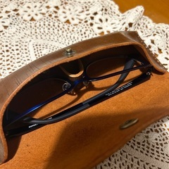 【本革】レザークラフト　メガネケースの画像