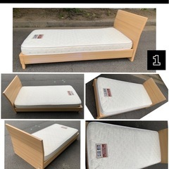 🔰配送無料🚛当日配送‼️ 収納付き・シングル・セミダブル・ダブル・ベッド　マットレス付き　セット🎖️ 洗濯機　冷蔵庫　も出品🔹　大阪　兵庫　京都　奈良　滋賀　和歌山 🔹の画像