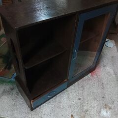 (お話し中)【OmNi ANTIQUEs】古い木製キャビネットお...