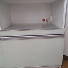 ★ジモティ割あり★ ユーアイ 食器棚 ホワイト H205×D48×W135 クリーニング済み TK3576の画像