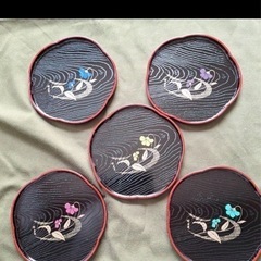 由美 漆器 手巻き寿司セット  寿司桶  銘々皿　回転台　オードブルの画像