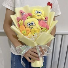 【新品】スポンジボブ　ぬいぐるみブーケ　38㎝ おまけつき♡
