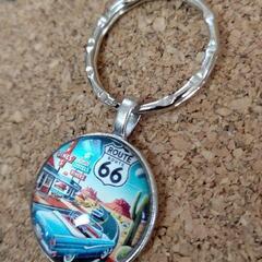 ■■R66 クラシック USA ルート66 キーホルダー5の画像