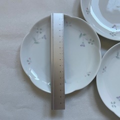 花柄陶器皿 3枚セット 約15cmの画像