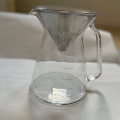 ガラス製コーヒードリッパー 金属フィルター付きの画像