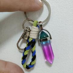None スエード紐 キーホルダー( クリスタル )の画像