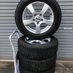 値下　No.105スタットレスタイヤ195/65/15 5H PCD114.3 アルミ付4本セットの画像