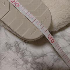 【あったかグッズ】ルームシューズ レデース ホワイト もこもこ 可愛い 裏起毛 24cmの画像