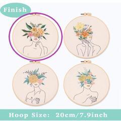 【初心者】刺繍キット 簡単 手作り ハンドメイド 未完成 スターターキット 新品の画像