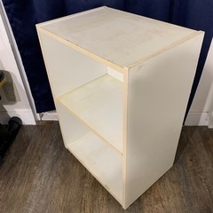 【11/24迄】キャスター付き 2段 カラーボックス  白 の画像