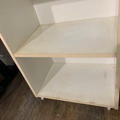 【11/24迄】キャスター付き 2段 カラーボックス  白 の画像