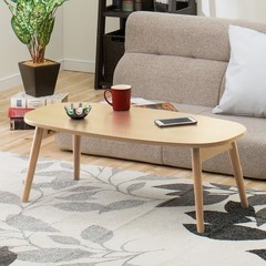 
折りたたみテーブル 美品 ラポール だ円(ナチュラル)