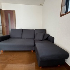 LOWYA 3人掛けソファ＋オットマンの画像