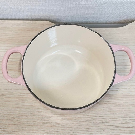 【14cm】LE CREUSET　ココット ロンド シフォンピンク 両手鍋 ルクルーゼ 調理器具 鍋