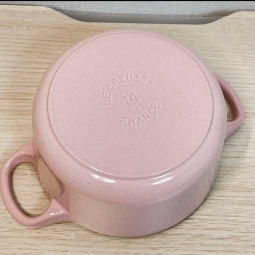 【14cm】LE CREUSET　ココット ロンド シフォンピンク 両手鍋 ルクルーゼ 調理器具 鍋