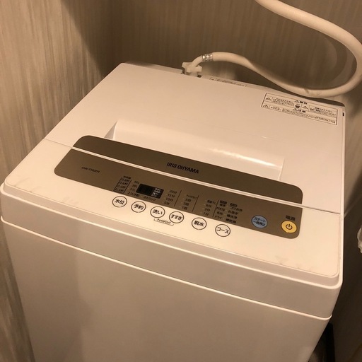 動作確認済　全自動洗濯機 5.0kg アイリスオーヤマIAW-T502ENシルバー