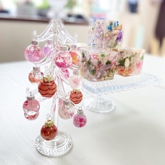 【クリスマス特集】横浜でオリジナルガラスツリーを作りましょう(ホワイト×シルバー)の画像