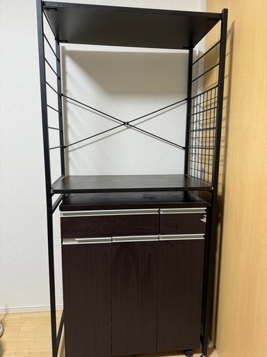 アイリスオーヤマ　キッチンラック\u0026ゴミ箱・引き出し付き