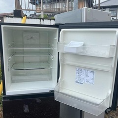 福岡市内配送無料　保証あり 2019年製 ハイセンス 冷蔵庫 幅55cm 282L ダークブラウン HR-G2801BR 3ドア 右開き 真ん中野菜室 自動霜取り ガラスドアの画像