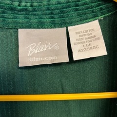 Blair コーデュロイ長袖シャツ グリーン　L
の画像