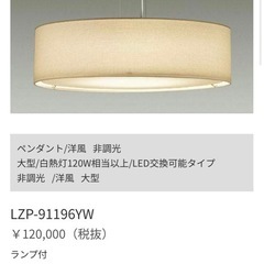 ペンダントライト 大光電機:LZP-91196YW