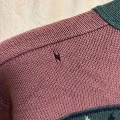 used パープル×グリーン　ニットカーディガン
の画像