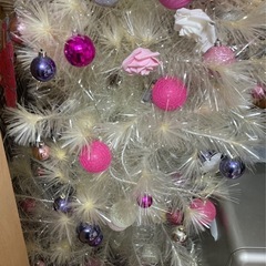終了180cmホワイトクリスマスツリー　　の画像