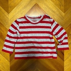 【無料】奈良38 COMME CA ISMボーダーTシャツ80cm